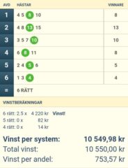 NY V64-VINST, 10.550:-,Dags idag igen?