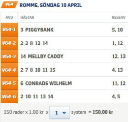 V64 Romme 10/4